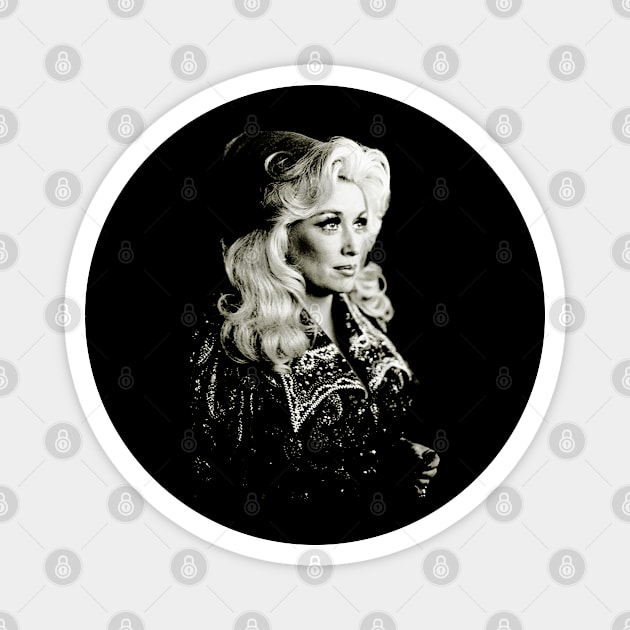 Dolly Parton Black Vintage Magnet by tamisanita